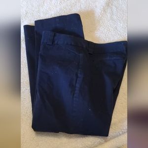 Gap curvy fit flared leg black cotton pants sz 14A.